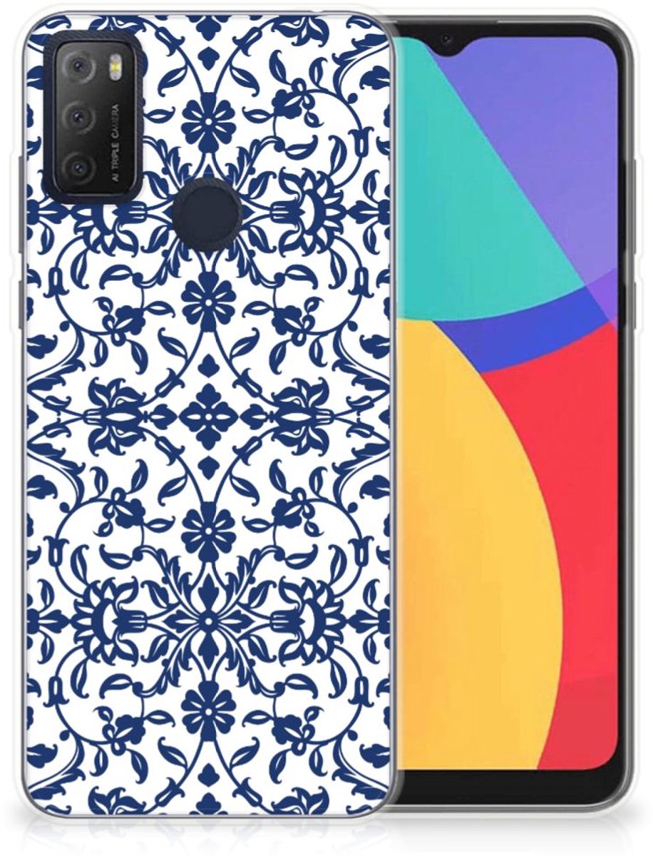Alcatel 1S (2021) TPU Case Flower Blue