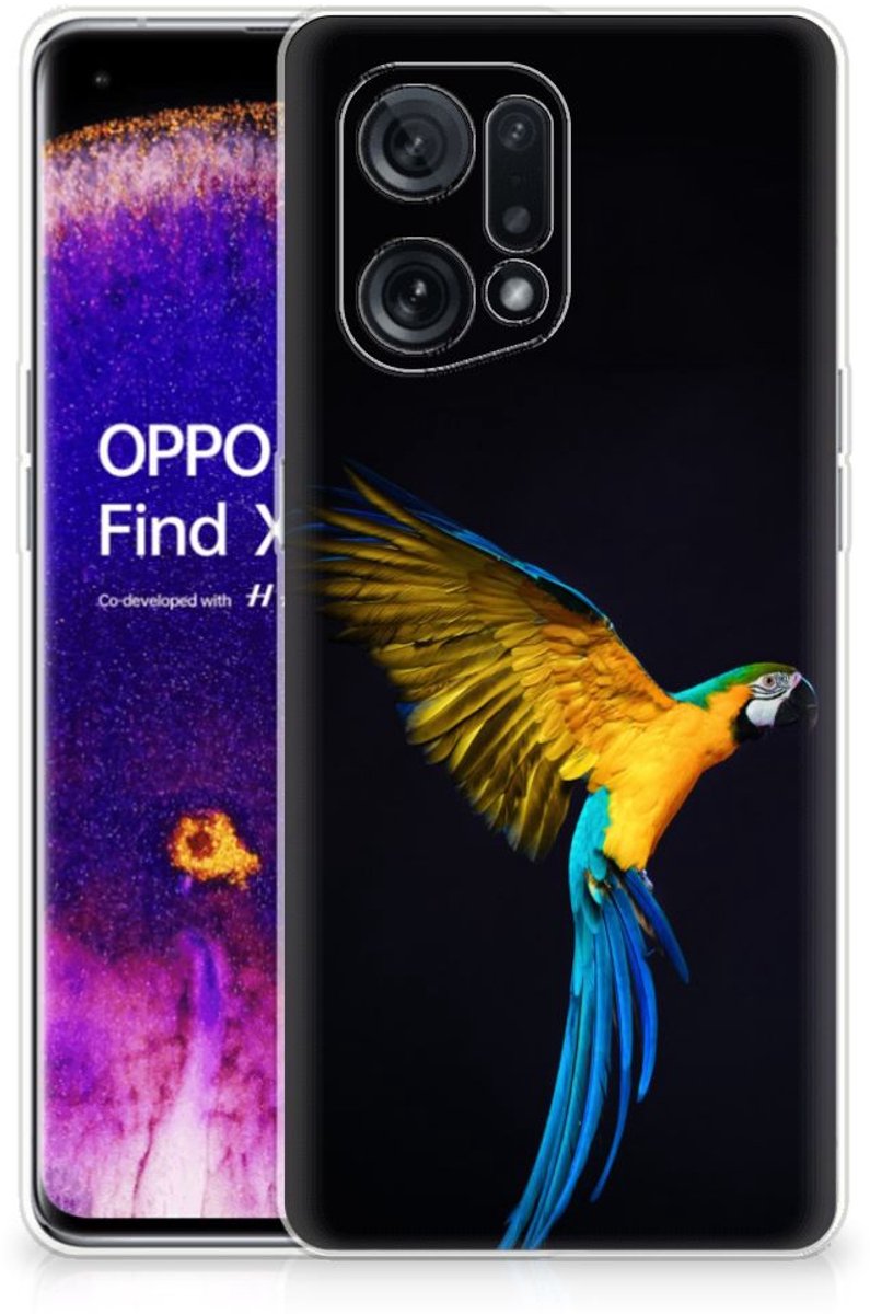 OPPO Find X5 TPU Hoesje Papegaai