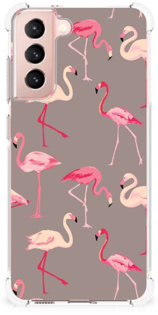 Samsung Galaxy S21 FE Case Anti-shock Flamingo