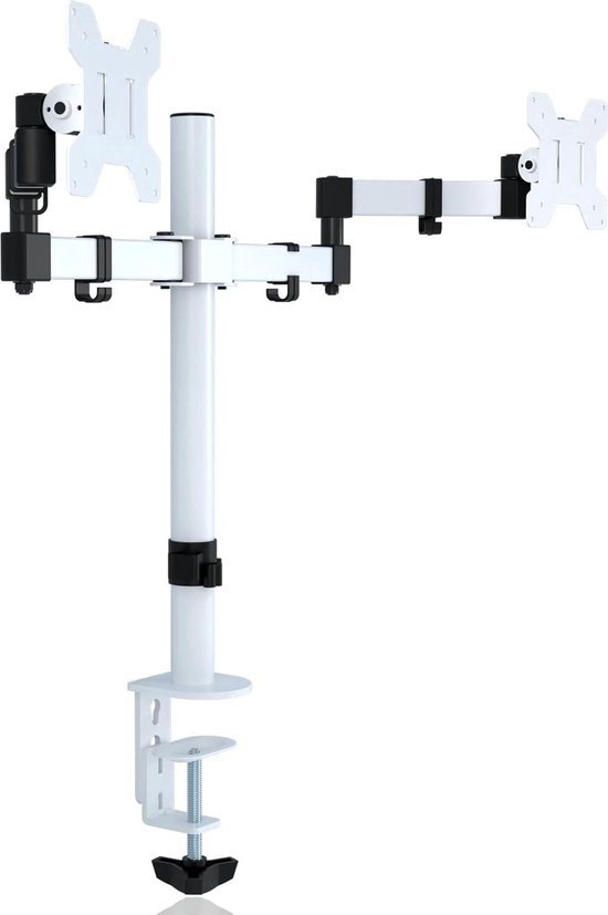 InLine® Bureauhouder met lifter, beweegbaar, voor twee monitoren tot 82 cm (32), max. 9kg