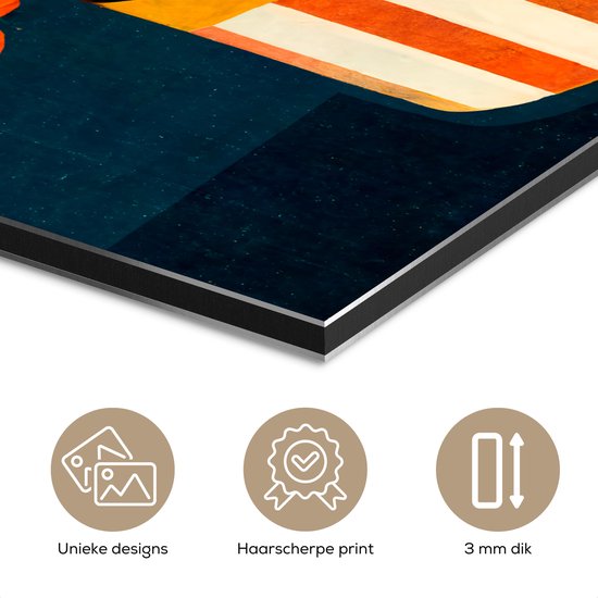 Décoration murale Métal - Aluminium Peinture Industrielle - Fleurs - Vase - Peinture - Plantes - 80x120 cm - Dibond - Photo sur aluminium - Décoration murale industrielle - Pour le salon / chambre