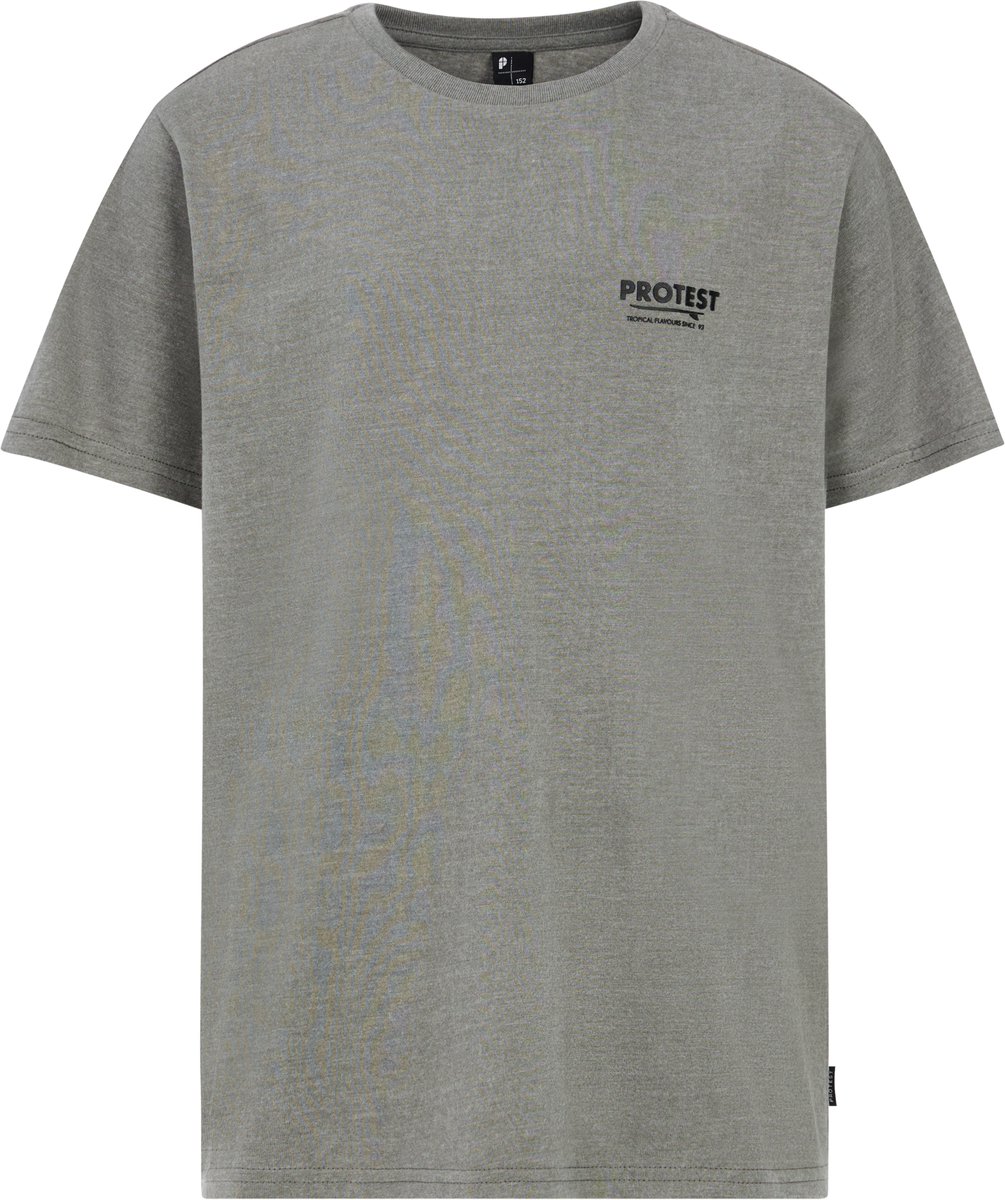 Protest Prthunt Jr – T shirt Jongens – Korte mouwen – Ronde hals Grijs