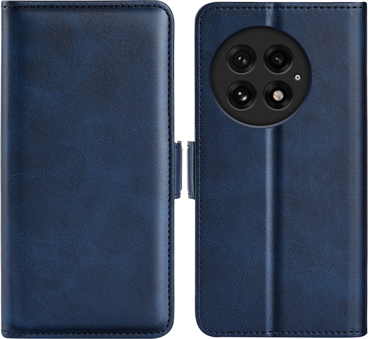 MobyDefend Hoesje - Geschikt voor OnePlus 13 - Luxe Wallet Book Case (Sluiting Zijkant) - Blauw