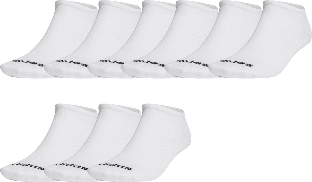 SOKKEN 9 PACK adidas laag uitgesneden sneakersokken unisex korte sokken Wit