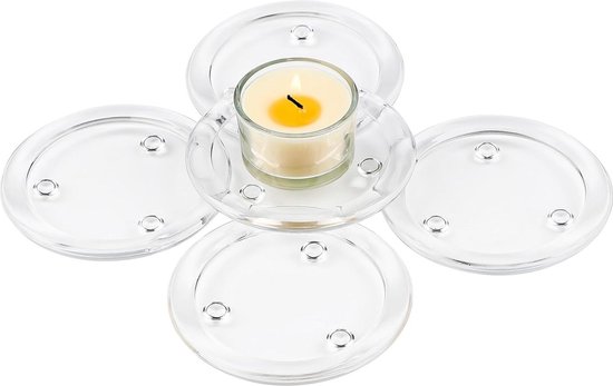 Nuptio Theelicht Kandelaars Set van 12 Glazen