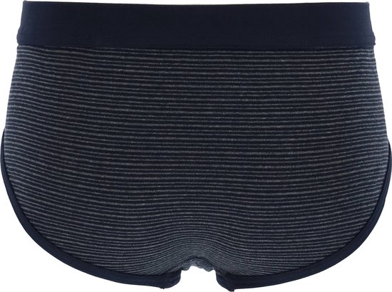 Slip de sport SCHIESSER Original Classics (lot de 2) - Feinripp avec braguette - rayé bleu foncé - Taille: M