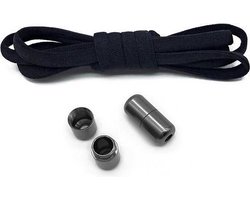 Knaak Elastische Veters - Niet meer strikken! - Zwart - Zwarte Clips - Schoenveters - 2 stuks