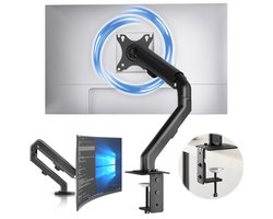 ACROPAQ Monitor arm – Voor 1 scherm 17–27 inch – Gasveer ondersteuning – Verstelbare monitorbeugel – AM4512B
