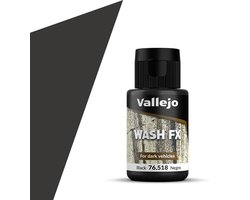 Vallejo Hobbyverf - 76518 Model Wash - Zwart - 35ml Verf flesje - 35 ml