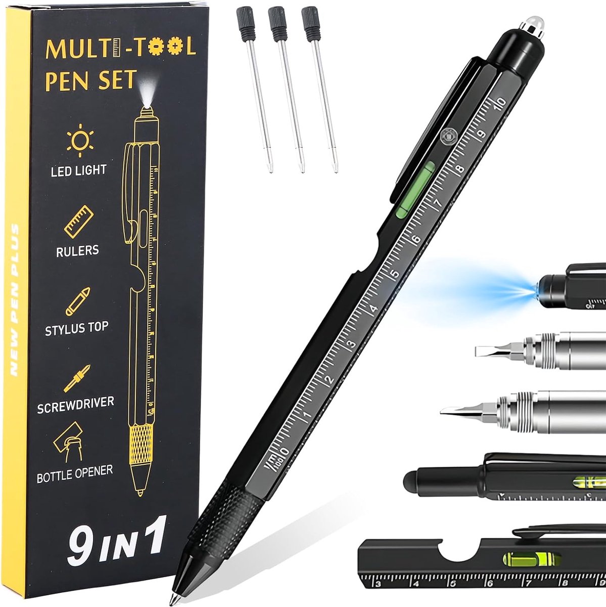 9-in-1 multifunctionele pen voor mannen - Origineel cadeau voor elke gelegenheid