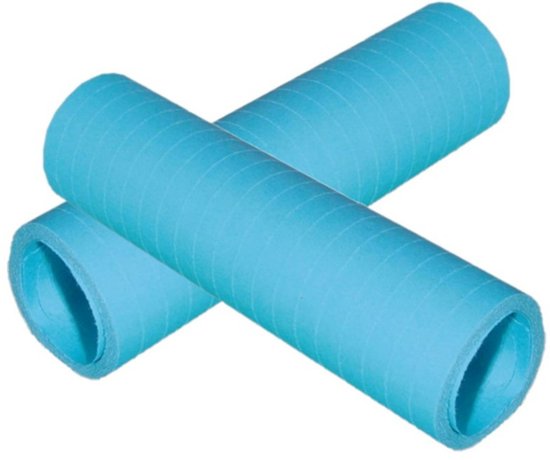 Rollen Serpentines van papier - 5x - lichtblauw - 4 meter - 14 x 4 cm - Feestartikelen/versieringen