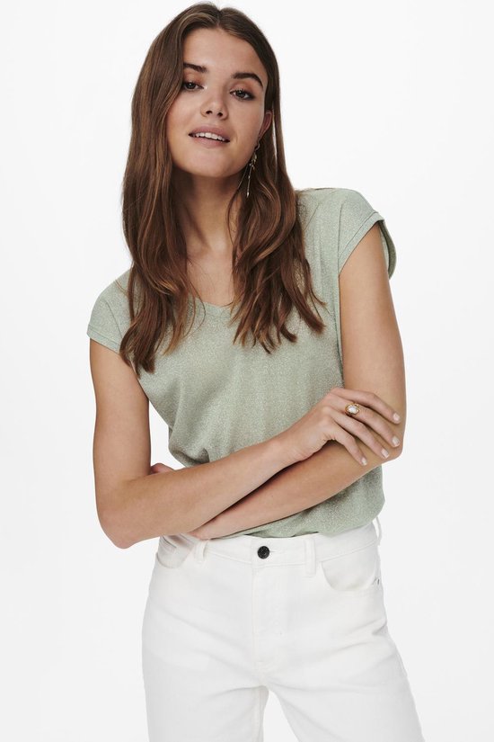 ONLY - ONLSILVERY S/SV NECK LUREX TOP JRS NOOS - Femme - Chemisiers