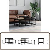 Table basse 102x60x45 cm bois fini noir