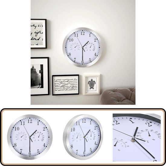 Wandklok met thermo- en hygrometer aanbieding bij Lidl