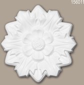 Rosace 156011 Profhome Élement pour plafond Élement décorative style Néo-Renaissance blanc Ø 19,8 cm