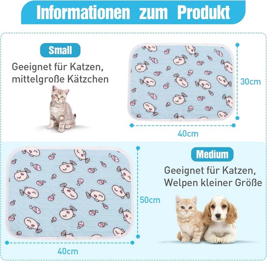 Koelmat Voor Honden En Katten – 40x50 Cm, Zelfkoelende Gel, Waterdicht En Opvouwbaar – Ideaal Voor Thuis, Reis En Auto