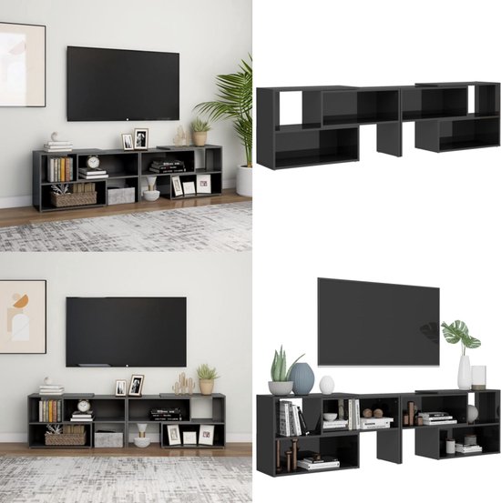 vidaXL Tv-meubel 120x30x40 cm massief mangohout Grijs | Leen Bakker