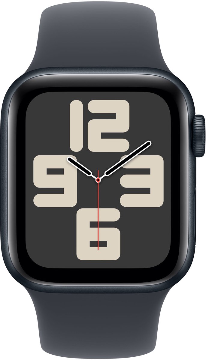 Apple Watch SE 2024 40mm Midnight Aluminium Case with Midnight Sport Band - S/M