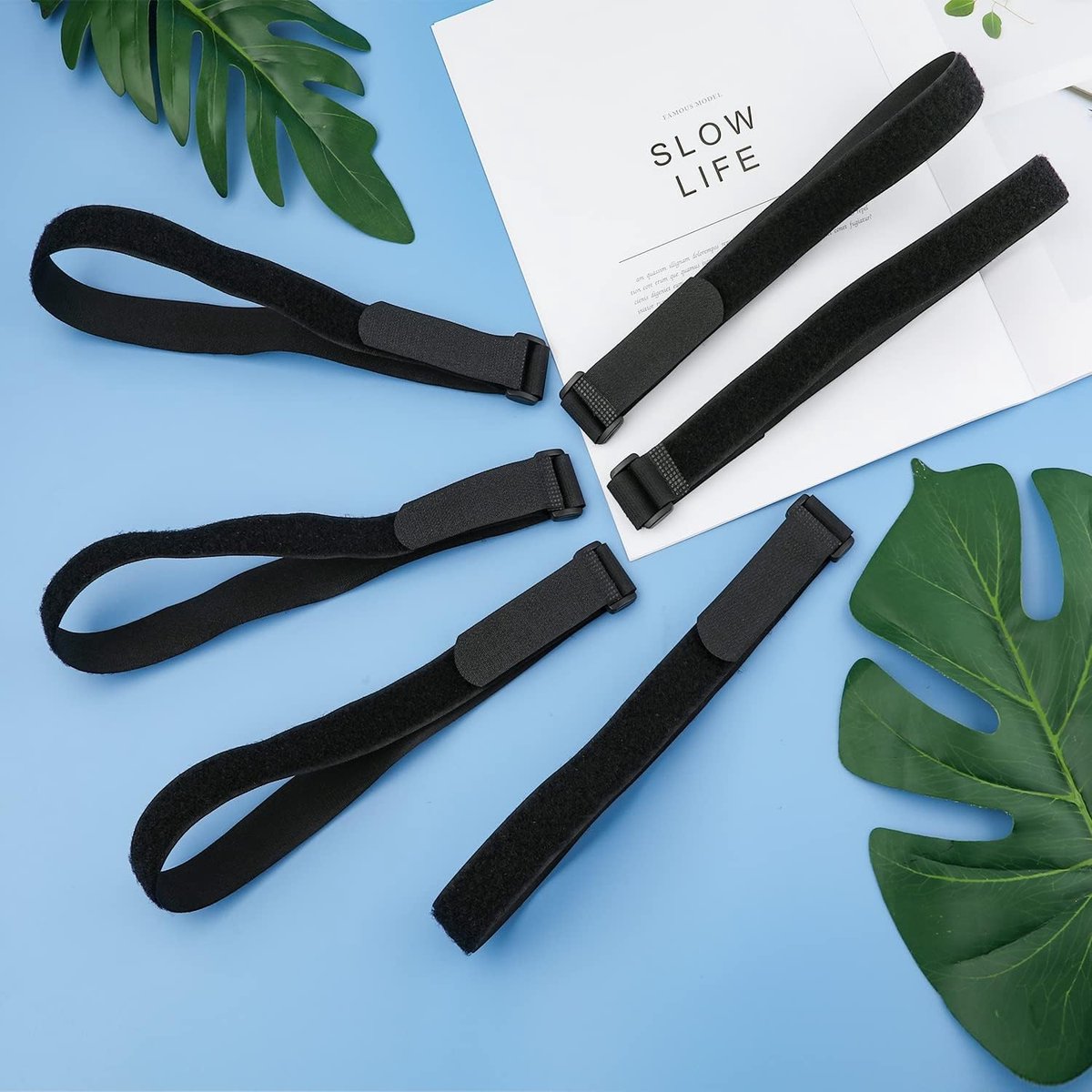Terrasparasolriemen 4 Stuks - Verstelbare Nylon Elastische Parasolbanden Voor Buitenparasols