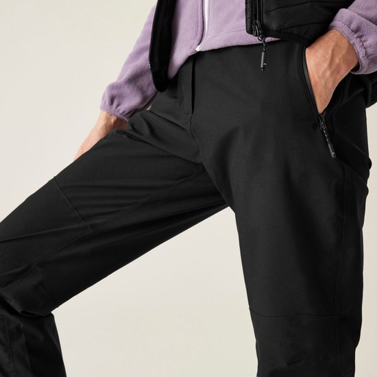 Dames zwarte outdoor broek met ritszakken