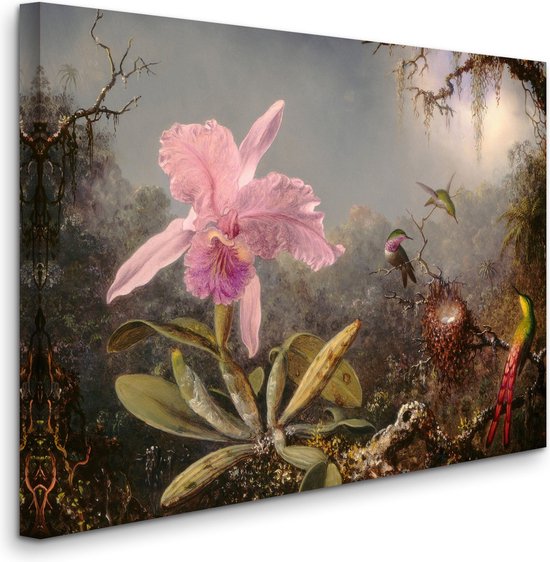 Martin Johnson Heade - Orchidée Cattleya et trois colibris - Orchidée Cattleya et trois colibris - 2:3
