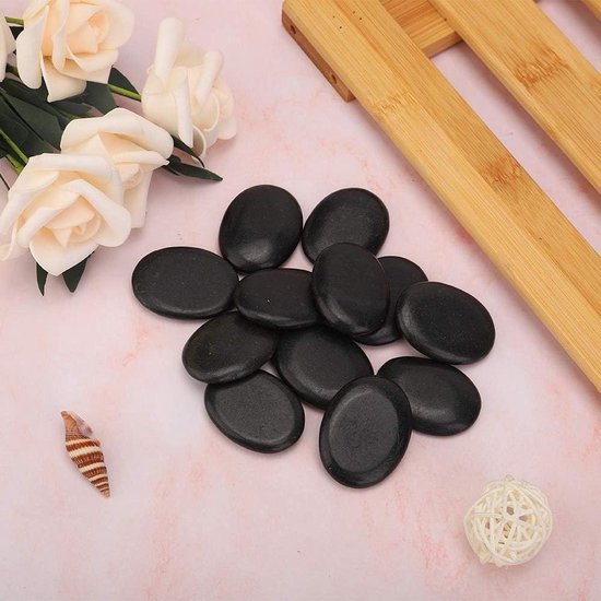 Pierre De Massage Chaude En Basalte - Pour Spa Et Soins, 6x5 Cm, Neuve