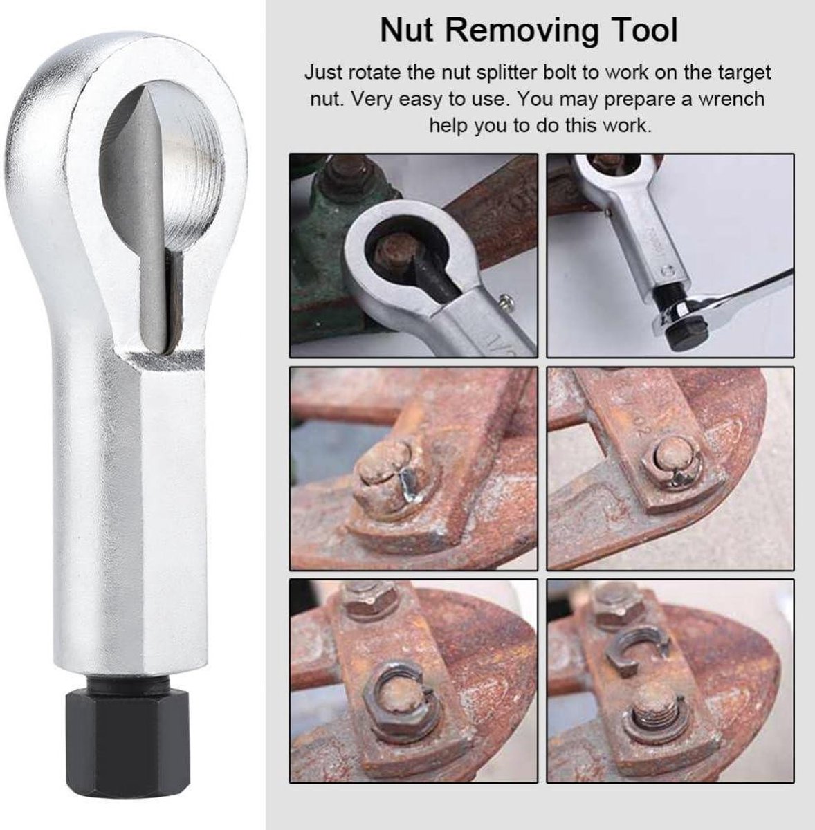 WYFCR Moer Remover Set met draagkoffer, Impact bout en moer extractor Set, contactdoos gereedschap, vergrendeling wielmoer remover set, voor het verwijderen van beschadigde, bevroren, roeste