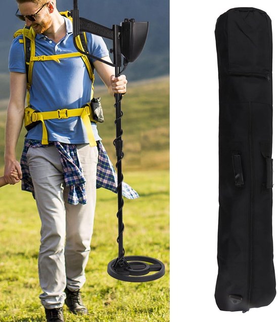 Metal Detector Bag, 41.3in Waterproof Metal Detector Carry Case with Side Pocket, Metal Detector Carry Bag, Storage Bag Treasure Finds Bag Travel Bag for Metal Detectors