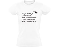 UFO FO O Dames T-shirt - grappig - ruimte - sterren - planeten - alien