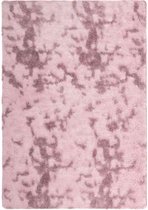 vidaXL - Poils hauts - tapis - 160x230 - cm - polyester - poils hauts - rose