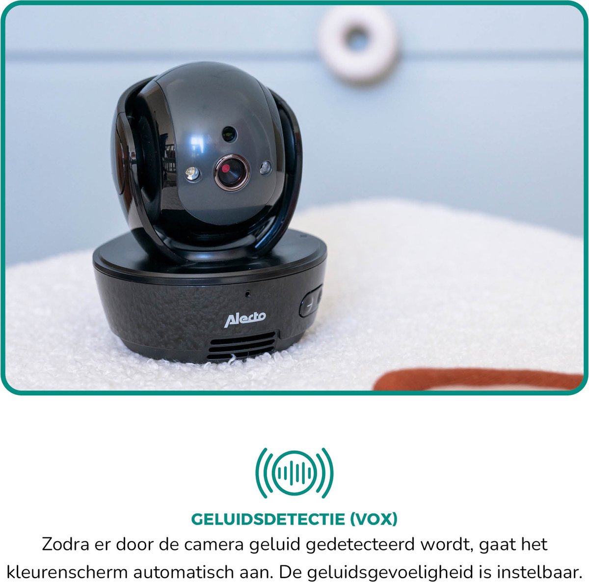 Afbeelding 3 van Alecto DVM200MBK - Babyfoon met Camera - Op afstand Beweegbaar - Zwart