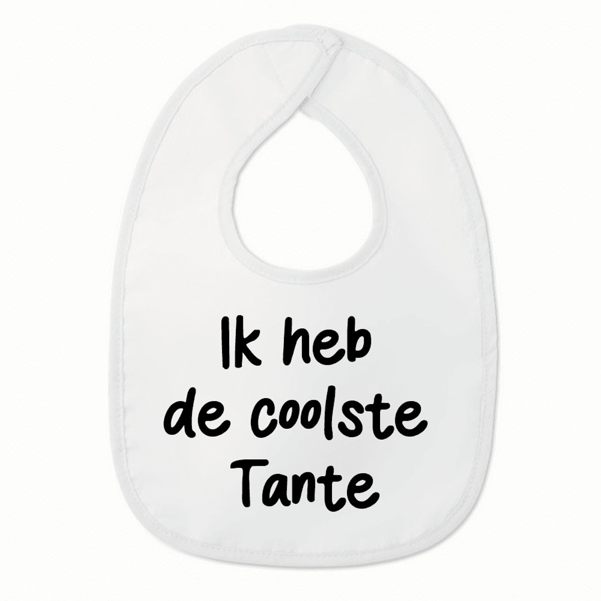 Goedkoopste Slabbetje met tekst - Ik heb de coolste tante - Wit/zwart | 100 katoen - Incl. hoogwaardige Klittenband sluiting - Kraamcadeau - Babyshower - Slabber | Incl. 2 jaar garantie