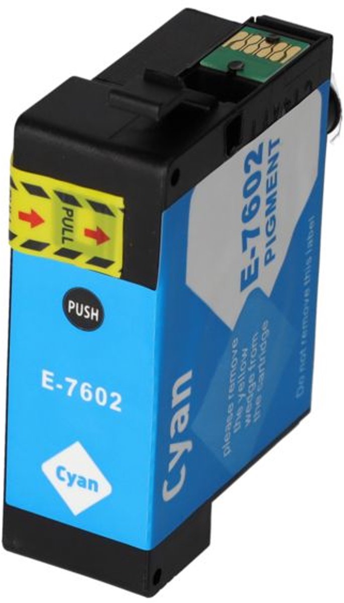 PrintAbout huismerk Inktcartridge T7602 Cyaan geschikt voor Epson
