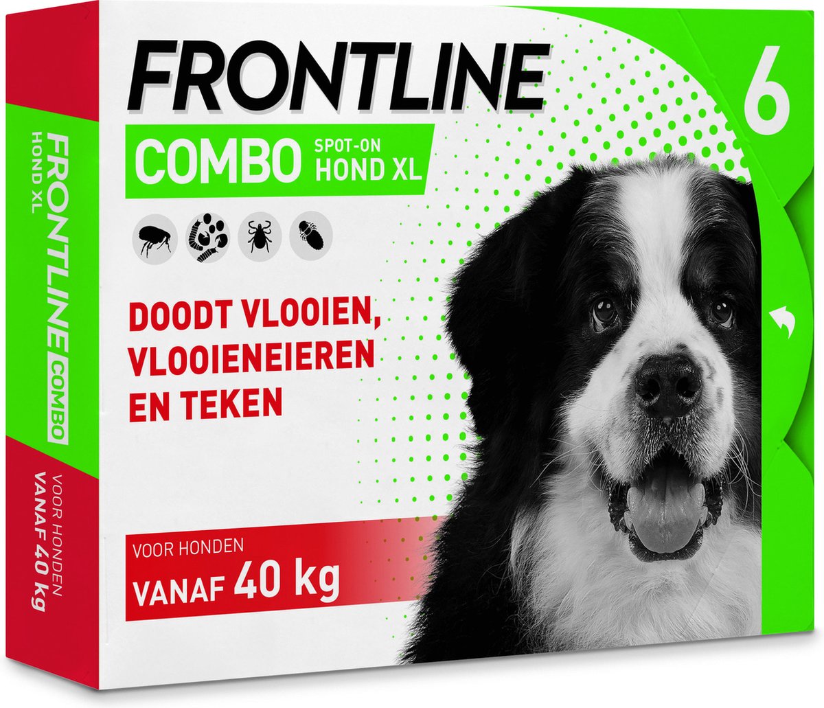 6 Stuks à 4,02ml XL Frontline Combo Spot-On voor Honden >40kg