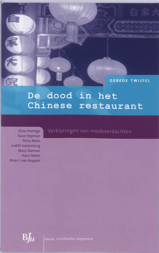 Gerede Twijfel - De dood in het Chinese restaurant - cover