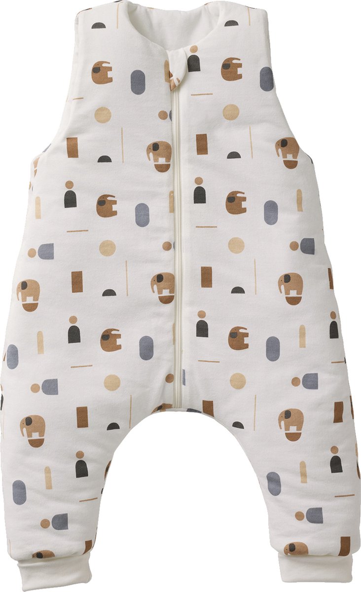 Vertbaudet Jumpsuit met voetjes PETIT ELEPHANT, afneembare lange mouwen