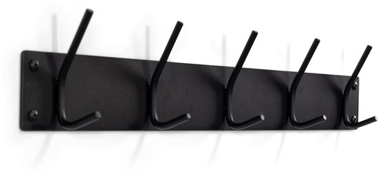 Spinder Design kapstok Fusion 5 - Zwart - 5 haken - Staal