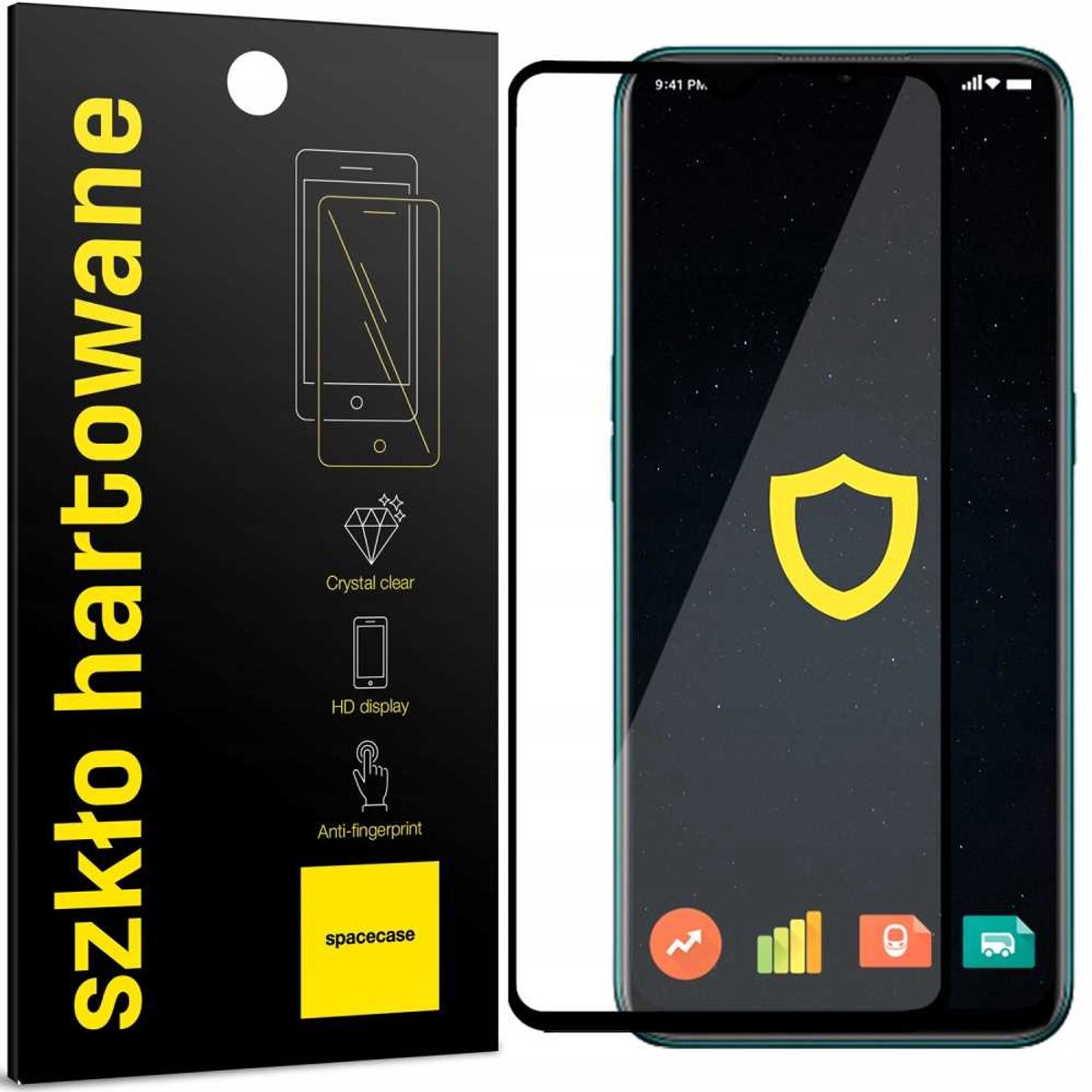 Spacecase 5D Gehard Glas Voor Oppo A31 Schermbescherming