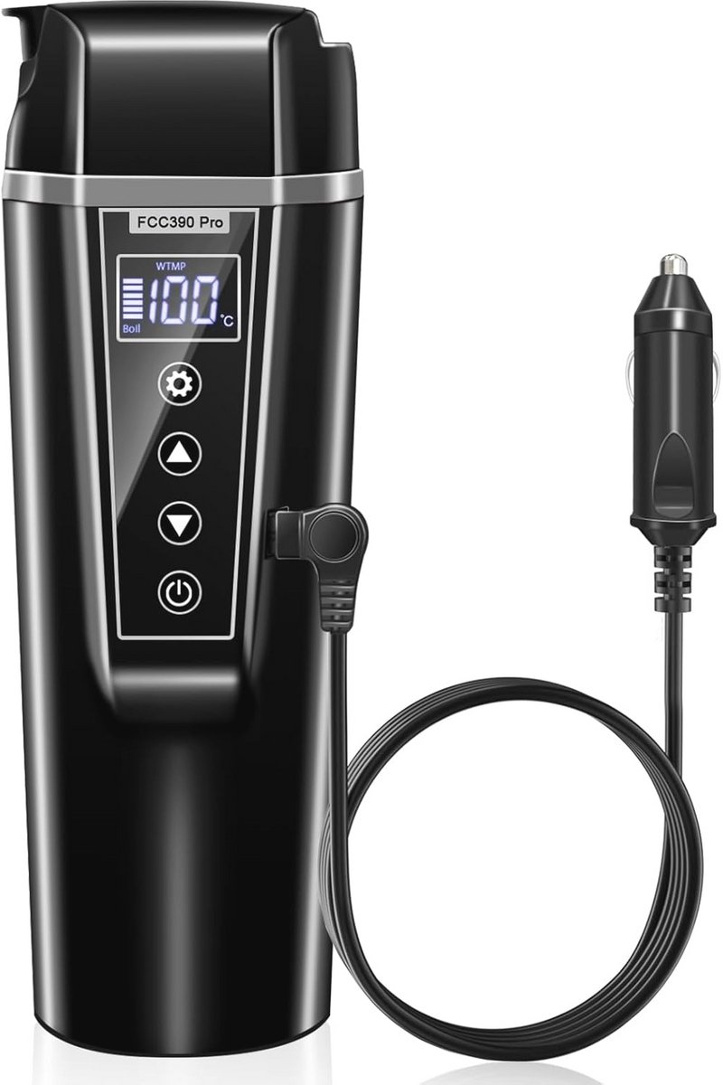 Draagbare elektrische waterkoker voor de auto - 12V/24V met instelbare temperatuur