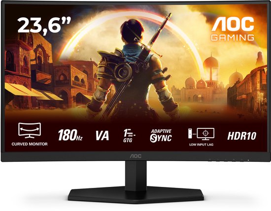AOC G4 C24G42E - Full HD Curved Gaming Monitor - 180hz - 0.5 ms - 24 inch