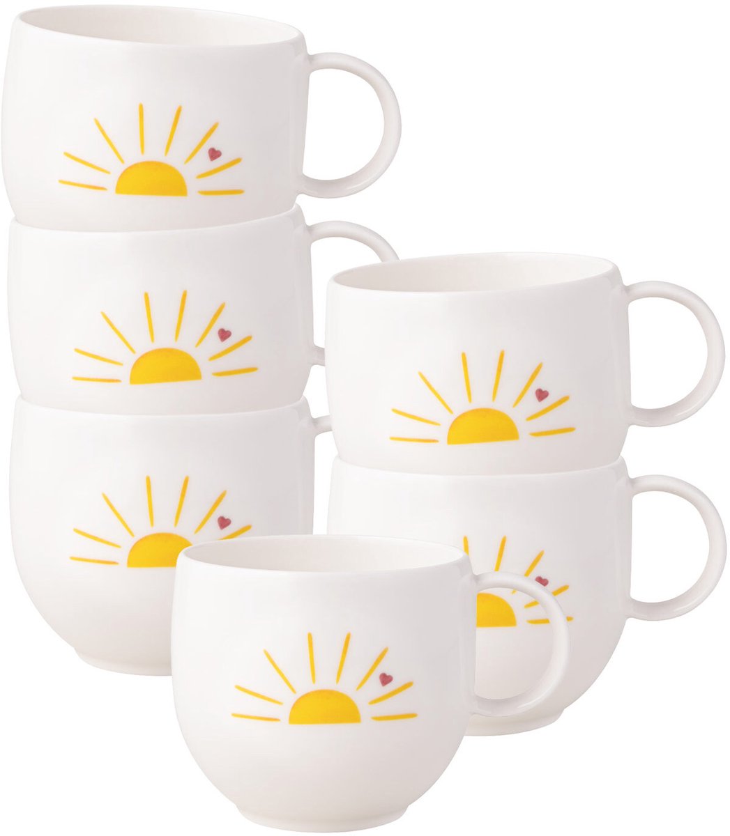 Villeroy & Boch - With Love - Hello Sunshine Mokken 6 stuks