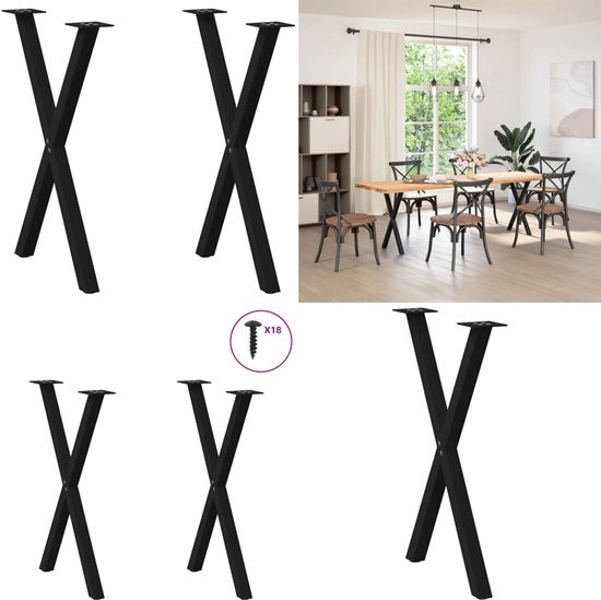 vidaXL Eetkamerset - Eetkamerstoel - Eettafelpoten 2 st U-vormig 70x(72-73) cm staal vidaXL Eetkamerset - Eetkamerstoel - Eettafelpoten 2 st U-vormig 70x(72-73) cm staal