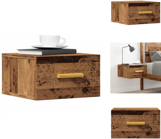 vidaXL Table de chevet - Fixation murale - 35x35x20 cm