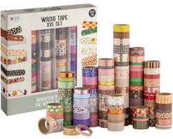 Washi Tape 108pcs - bullet journal accesoires - 3 meter per rol - Verschillende Designs - Stickers & Tapes - Journaling - Stickers Bullet Journal - Joya Creative