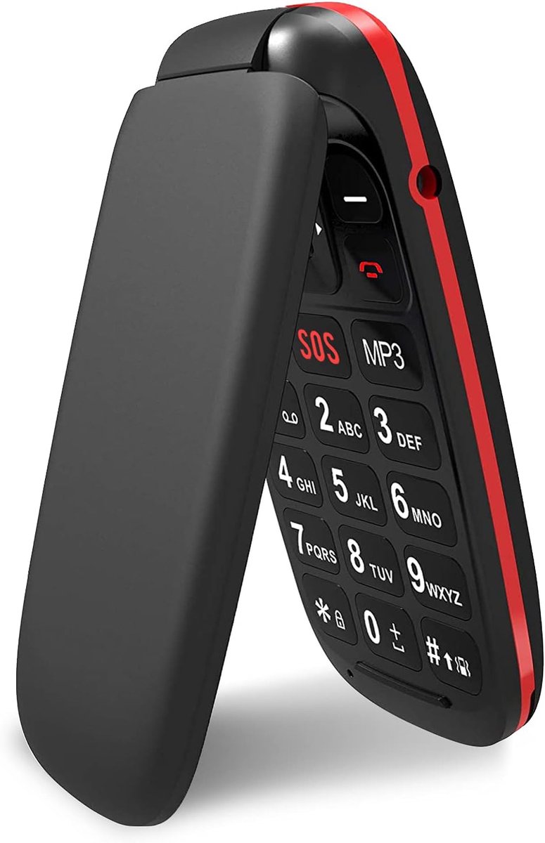 Mobiele Telefoon voor Senioren met Grote Toetsen en 1,8 Inch Display