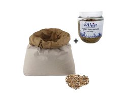 Combideal - Concurrent Strooivoer - Buitenvogelvoer - 20 kg + Premium Vogelpindakaas (350 Gram)