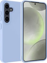 Hoes Geschikt voor Samsung S24 Hoesje Siliconen Back Cover Case - Hoesje Geschikt voor Samsung Galaxy S24 Hoes Cover Hoesje - Lichtblauw