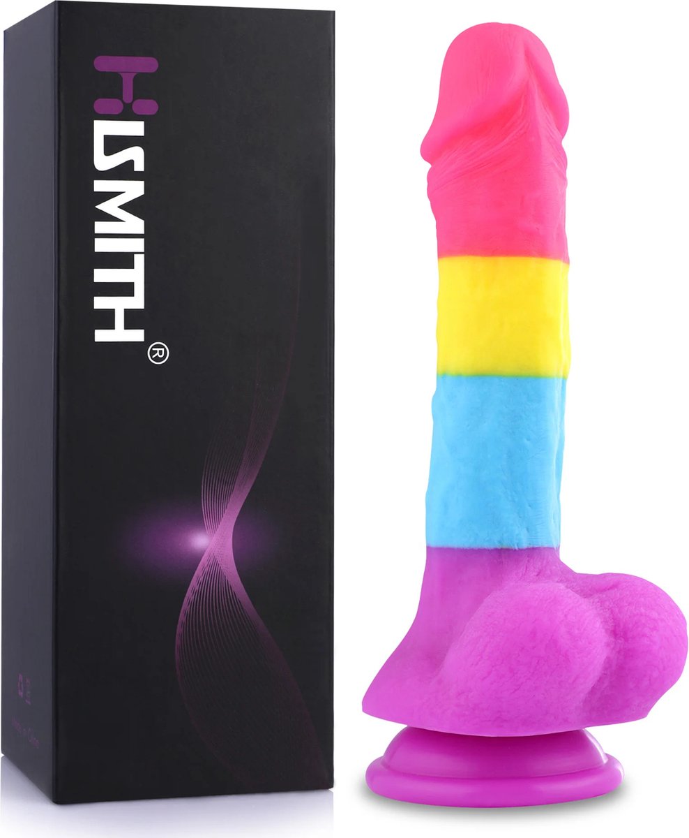Goedkoopste Fantasy Rainbow Sugar Zuignap Dildo 22 cm