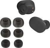 kwmobile 6x cover voor in-ear oortjes geschikt voor JBL Tune Buds - Vervangende oordopjes van siliconen in zwart - 3 maten
