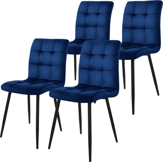 WOLTU Eetkamerstoel Fluweel Roze - Comfortabele Stoel Met Gouden Metalen Poten BH217rs-1